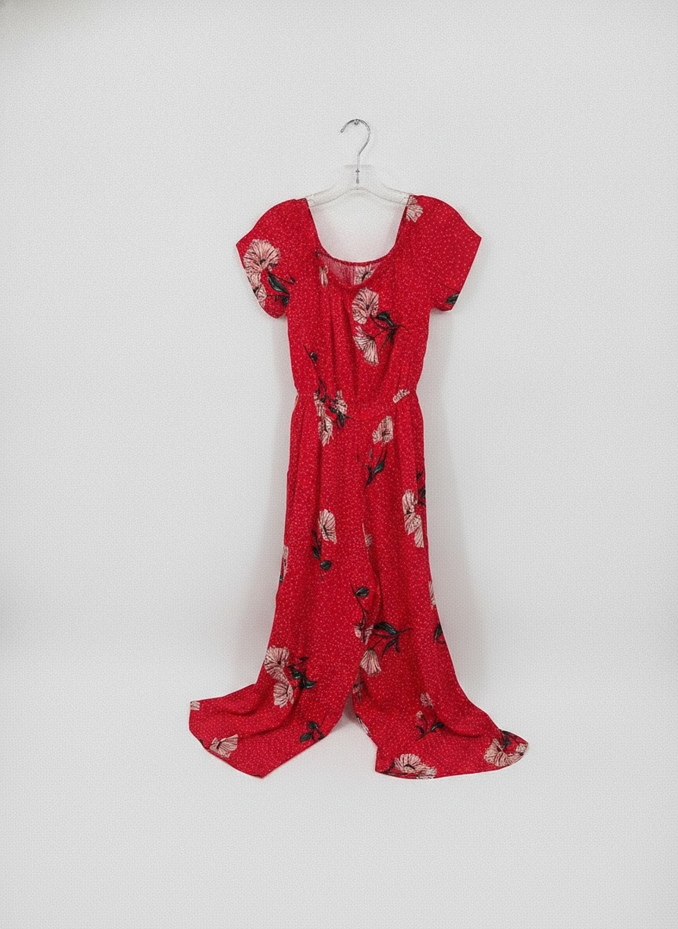Love Fire Red White Jumpsuit | Womens S